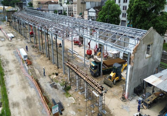 Obras do Parque Valongo - Armazém 03 Atingem 54% de Avanço